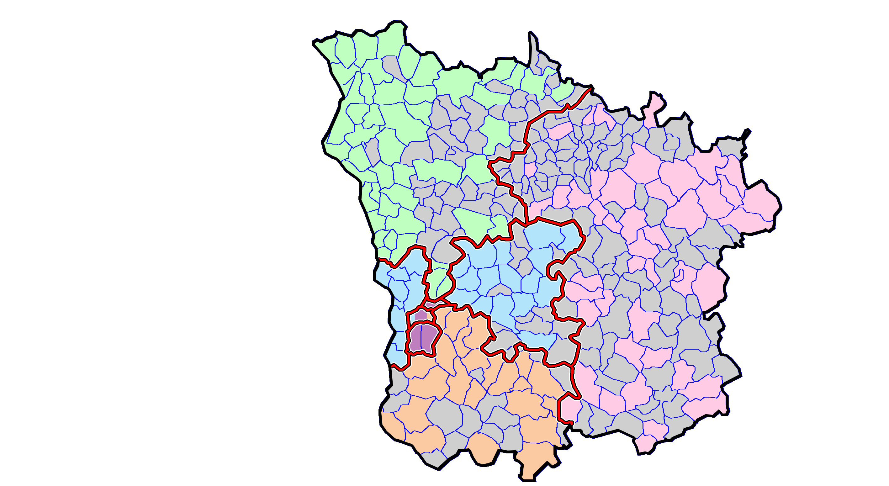 Carte des circonscriptions de la Nièvre Académie de Dijon