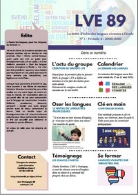 une de la lettre d'information LVE