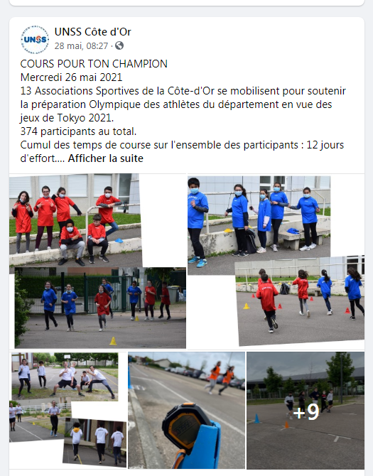 UNSS 21 Cours avec ton champion