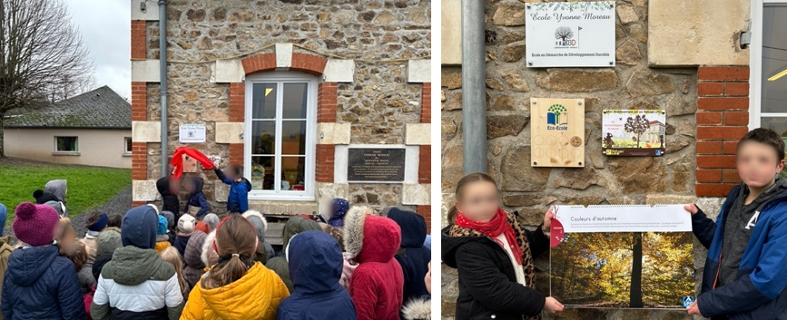 Inauguration plaque école