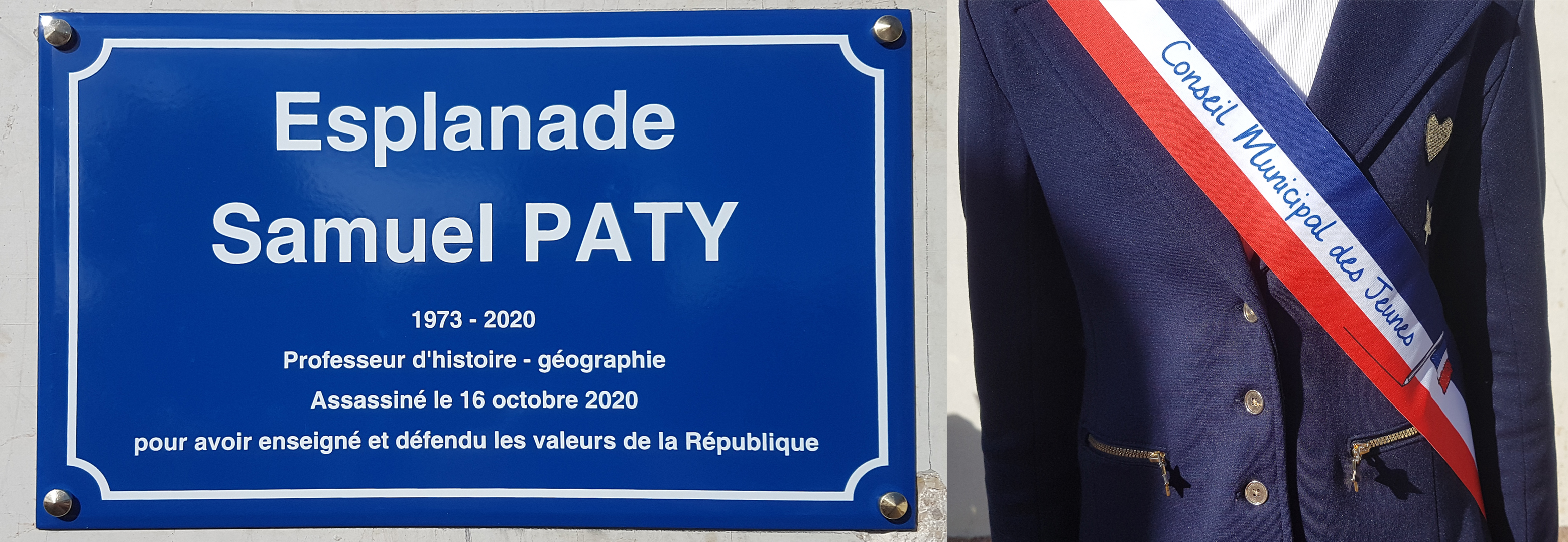 plaque de l'esplanade