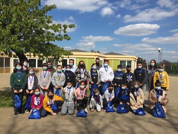 groupe de l'école des piedalloues avec l'UNSS