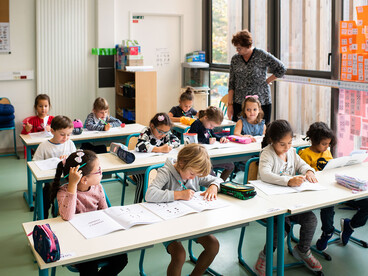 Classe dans une école élémentaire